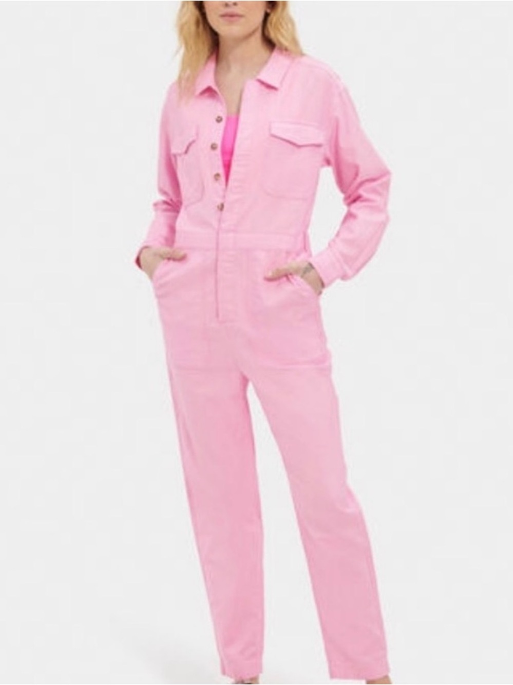 Ugg Pink Monroe Utility Jumpsuit size medium